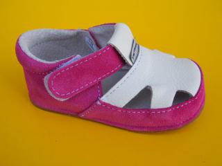 Detské kožené barefoot sandálky Pegres C1096 ružové BAREFOOT 211-SK651