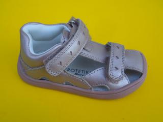 Detské kožené barefoot sandálky Protetika - Hana pink BAREFOOT 1063-SK018