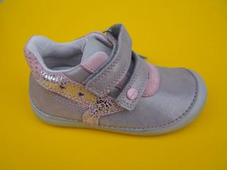 Detské kožené barefoot topánky D.D.Step S063 - 432A  grey BAREFOOT 453-SK524