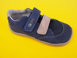 Detské kožené barefoot topánky Fare Bare - modré BAREFOOT 145-SK646