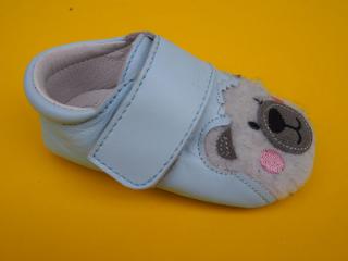 Detské kožené capačky D.D.Step K1596-42515 sky blue BAREFOOT 883-SK540