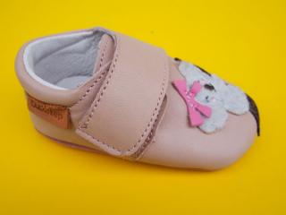 Detské kožené capačky D.D.Step K1596-42568 pink BAREFOOT 516-SK540