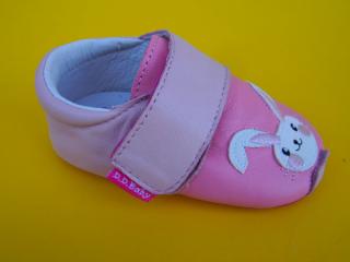 Detské kožené capačky D.D.Step K1596-51858 daisy pink BAREFOOT 1030-SK022