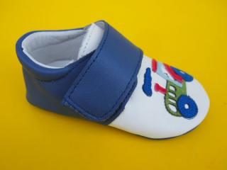 Detské kožené capačky D.D.Step K1596-51916 white BAREFOOT 1031-SK022