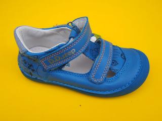 Detské kožené sandále D.D.Step H063 - 314A bermuda blue BAREFOOT 511-SK524