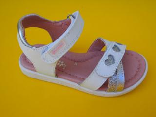 Detské kožené sandále Garvalin 222410-B blanco 873-SK402