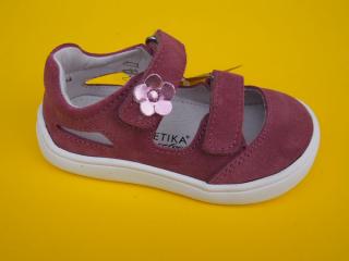 Detské kožené sandále Protetika - Tery old pink BAREFOOT 816-SK526