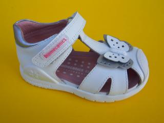 Detské kožené sandálky Biomecanics 232235-A blanco 940-SK661