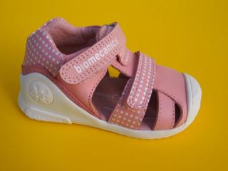 Detské kožené sandálky Biomecanics 242107-A cipria  091-SK661