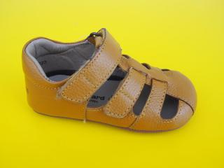 Detské kožené sandálky Bundgaard BG601047 Yellow BAREFOOT 936-SK642