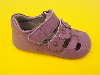 Detské kožené sandálky Bundgaard BG601052 Dark Rose BAREFOOT 348-SK642
