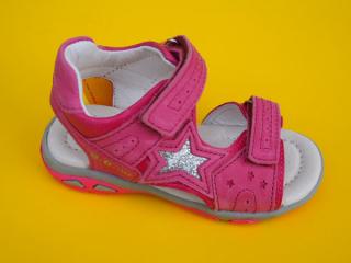 Detské kožené sandálky D.D.Step AC290 - 199A dark pink 603 - SK24