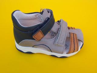 Detské kožené sandálky D.D.Step G064 - 317C grey 710-SK524