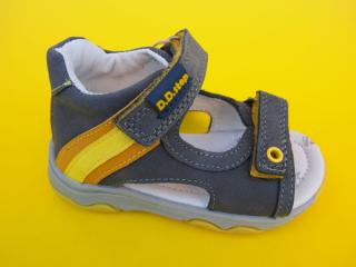 Detské kožené sandálky D.D.Step G064 - 338B dark grey 714-SK524