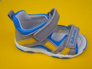 Detské kožené sandálky D.D.Step G064 - 41561B light grey 213-SK524