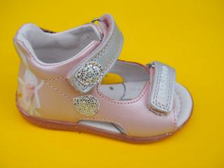 Detské kožené sandálky D.D.Step G075 - 51453 baby pink 1081-SK009