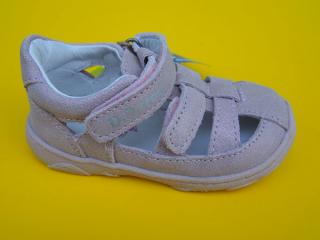 Detské kožené sandálky D.D.Step G077 - 360 pink BAREFOOT 187-SK524