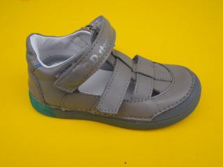 Detské kožené sandálky D.D.Step H068 - 377A light grey SVIETI PODRÁŽKA  221-SK524