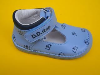 Detské kožené sandálky D.D.Step H070 - 41464 sky blue BAREFOOT 448-SK524