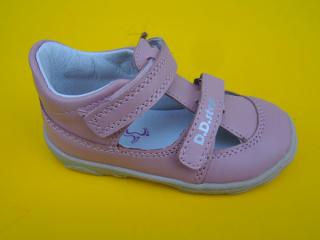 Detské kožené sandálky D.D.Step H077 - 51734A baby pink BAREFOOT 133-SK009