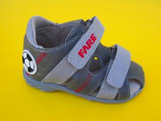 Detské kožené sandálky Fare 769161 šedé futbal 469-SK646