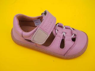 Detské kožené sandálky Froddo G3150242-8 pink BAREFOOT 915-SK549