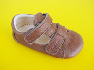 Detské kožené sandálky Froddo Prewalkers G1140003-4 cognac BAREFOOT 913-SK549