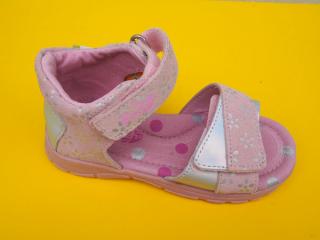 Detské kožené sandálky Ponté DA05-1-185A pink 886-SK527