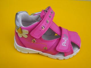 Detské kožené sandálky Ponté DA05 - 1 - 652 pink 547-SK527