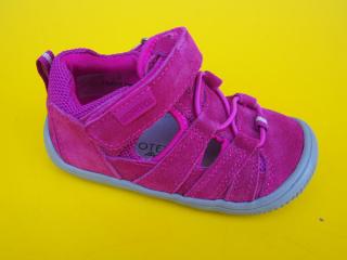 Detské kožené sandálky Protetika - Kendy fuxia BAREFOOT 856-SK526