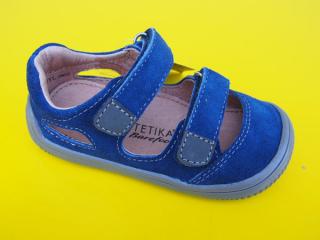 Detské kožené sandálky Protetika - Meryl navy BAREFOOT 847-SK526