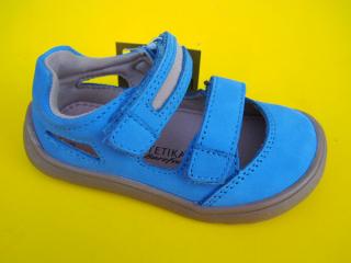 Detské kožené sandálky Protetika - Nery blue BAREFOOT 1062-SK018