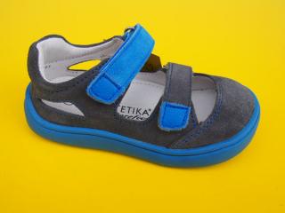 Detské kožené sandálky Protetika - Tery grey BAREFOOT 906-SK526