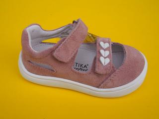 Detské kožené sandálky Protetika - Tery pink BAREFOOT 824-SK526