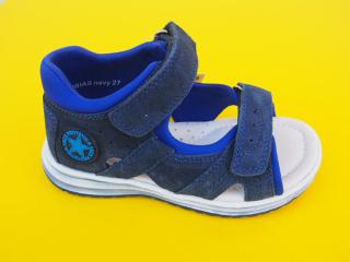 Detské kožené sandálky Protetika - Tobias navy 504-SK526