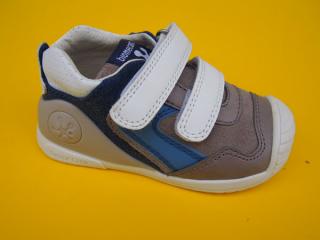 Detské kožené topánky Biomecanics 232132-B niebla 896-SK661