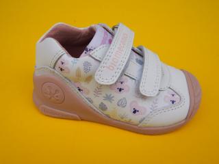 Detské kožené topánky Biomecanics 242110-B blanco 833-SK661