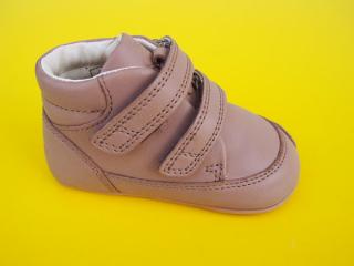 Detské kožené topánky Bundgaard BG501019 Caramel  Prewalker BAREFOOT 591-SK642