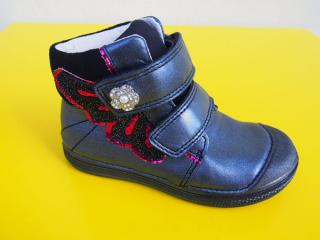 Detské kožené topánky D.D.Step A049 - 940 black 317 - SK524