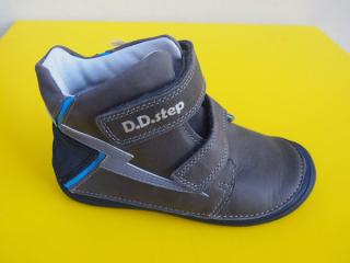 Detské kožené topánky D.D.Step A063 - 144A  dark grey BAREFOOT 420-SK524