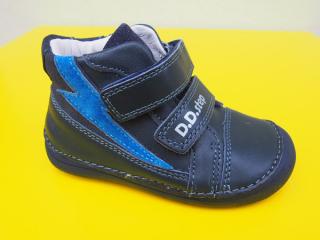 Detské kožené topánky D.D.Step A063 - 42696 royal blue BAREFOOT 171-SK524