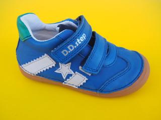 Detské kožené topánky D.D.Step S063 - 341A royal blue BAREFOOT 148-SK524
