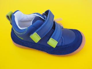 Detské kožené topánky D.D.Step S063 - 51483 royal blue BAREFOOT 1007-SK009