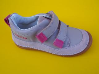 Detské kožené topánky D.D.Step S063 - 51483C pink BAREFOOT 288-SK009