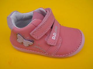 Detské kožené topánky D.D.Step S070 - 41929A pink BAREFOOT 691-SK524