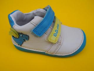 Detské kožené topánky D.D.Step S070 - 51562 white BAREFOOT 175-SK009