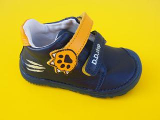 Detské kožené topánky D.D.Step S073 - 41135 royal blue BAREFOOT 794-SK524