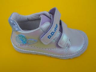 Detské kožené topánky D.D.Step S073 - 41984A silver BAREFOOT 845-SK524
