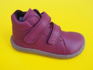 Detské kožené topánky Froddo G3110252-8 bordeaux BAREFOOT jemne zateplené 401-SK549