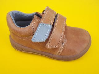 Detské kožené topánky Jonap - B1mv camel BAREFOOT 814-SK015